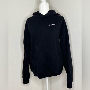 Sporty & Rich Black Hooded Sweatshirt Size Small